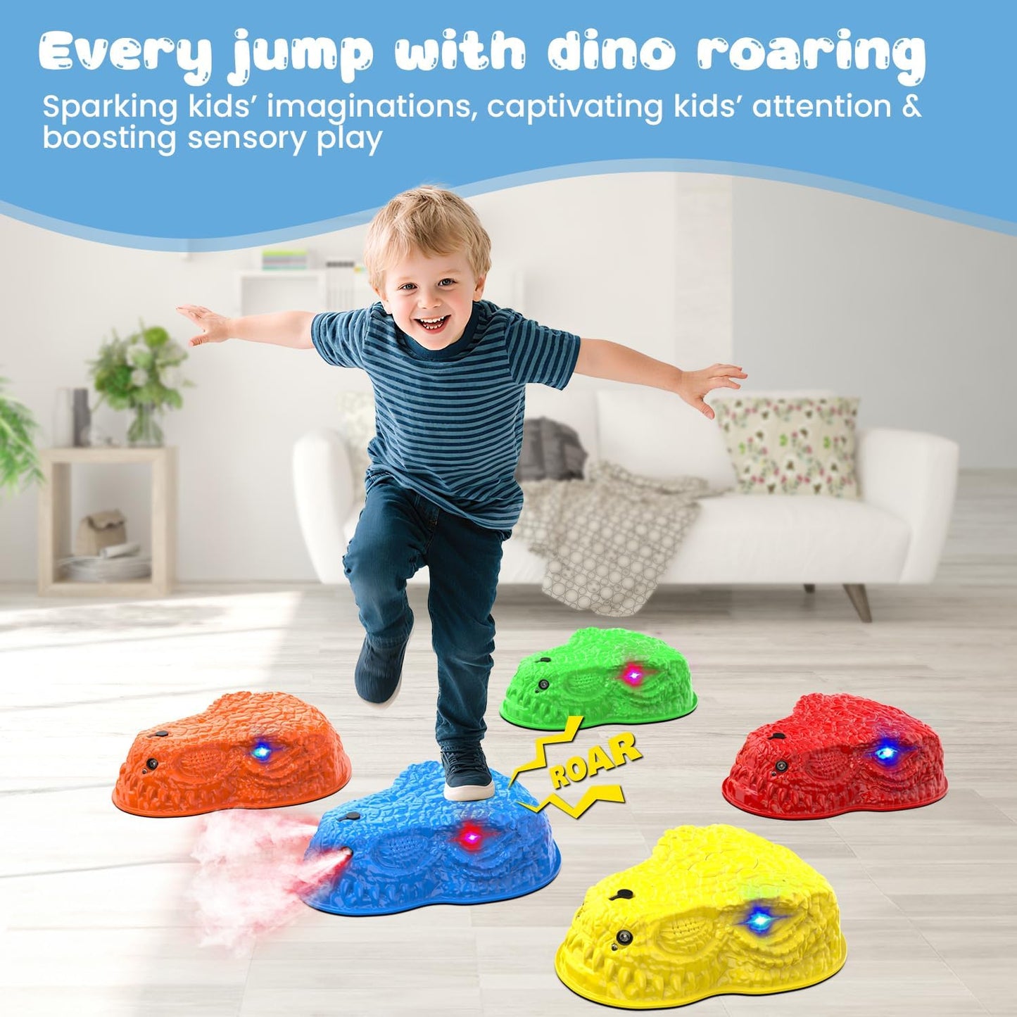 Juguetes dinosaurios para niños con niebla luz y equilibrio