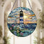 Decoración vitral redonda para ventana y pared regalo mujer