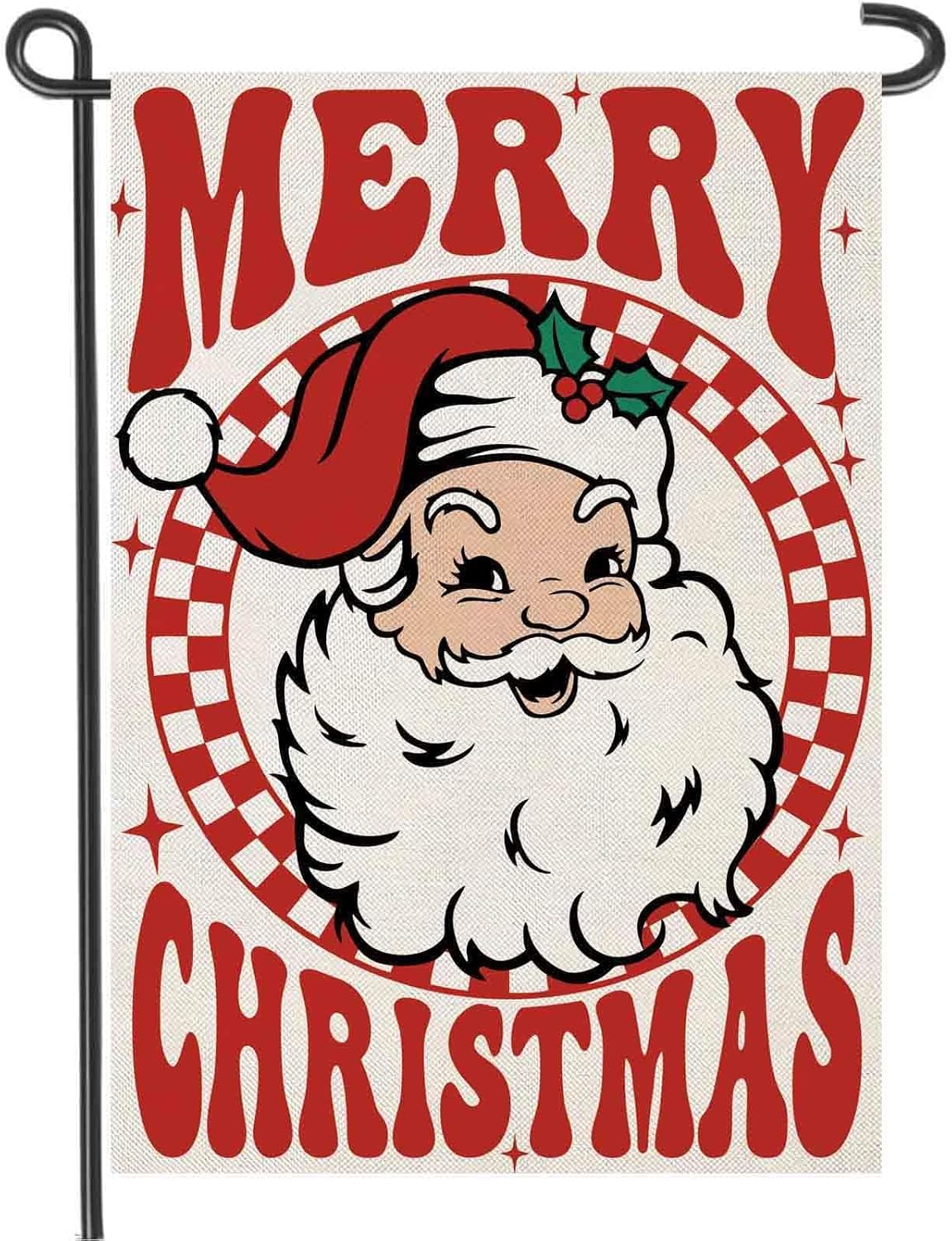 Banderas jardín Navidad 12x18" doble cara Santa