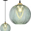 Lámpara colgante cristal verde nórdico cocina granja techo