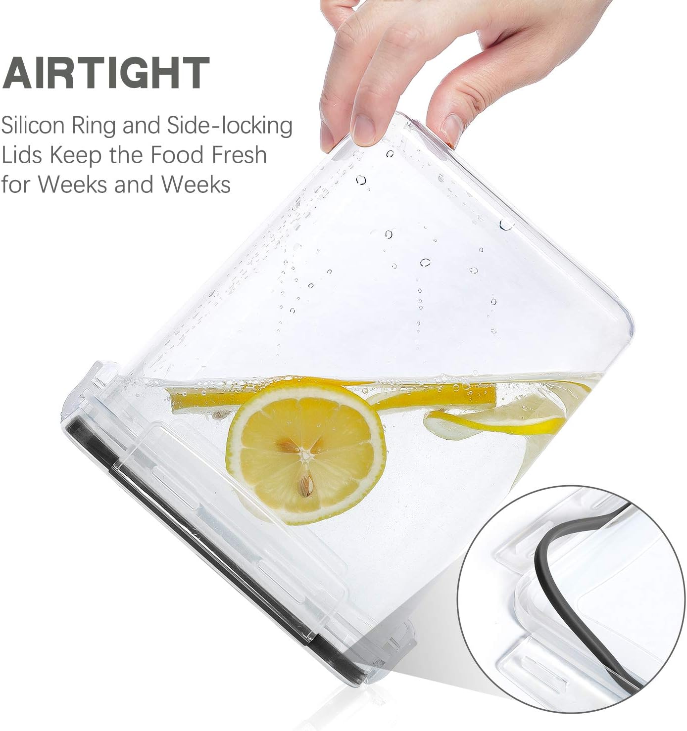 Recipientes alimento 6.5L con tapa hermética 5.9qt