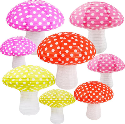 Farol colgante hongo decoración fiesta 12x8pulg multicolor