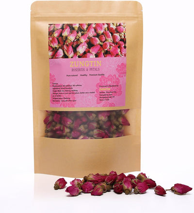 Brotes rosas secas comestibles 4oz para té hornear jabón