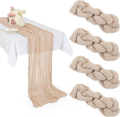 4 Caminos Mesa Gasa Beige 10ft Estilo Bohemio Vintage