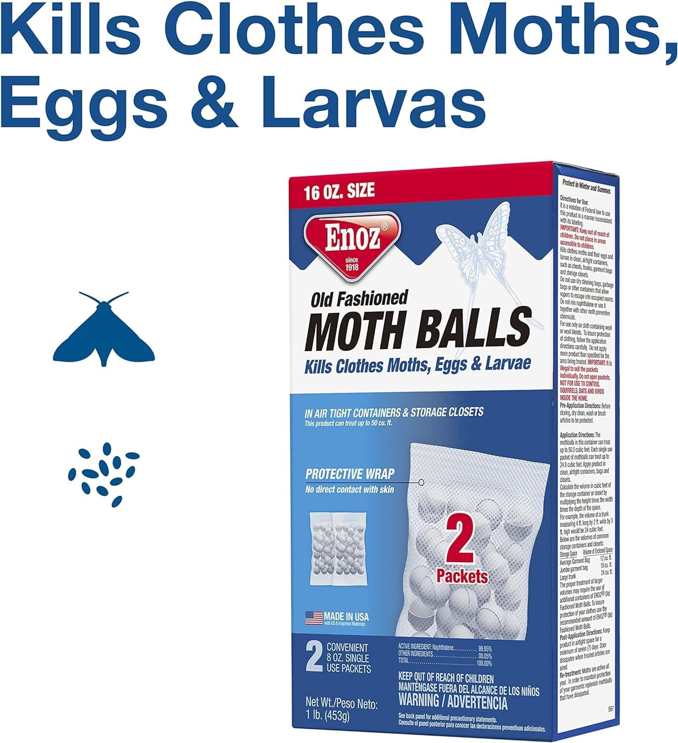 Bolas polilla antiguas 1lb color blanco