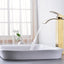 Grifo baño alto color dorado cepillado 1 agujero con desagüe
