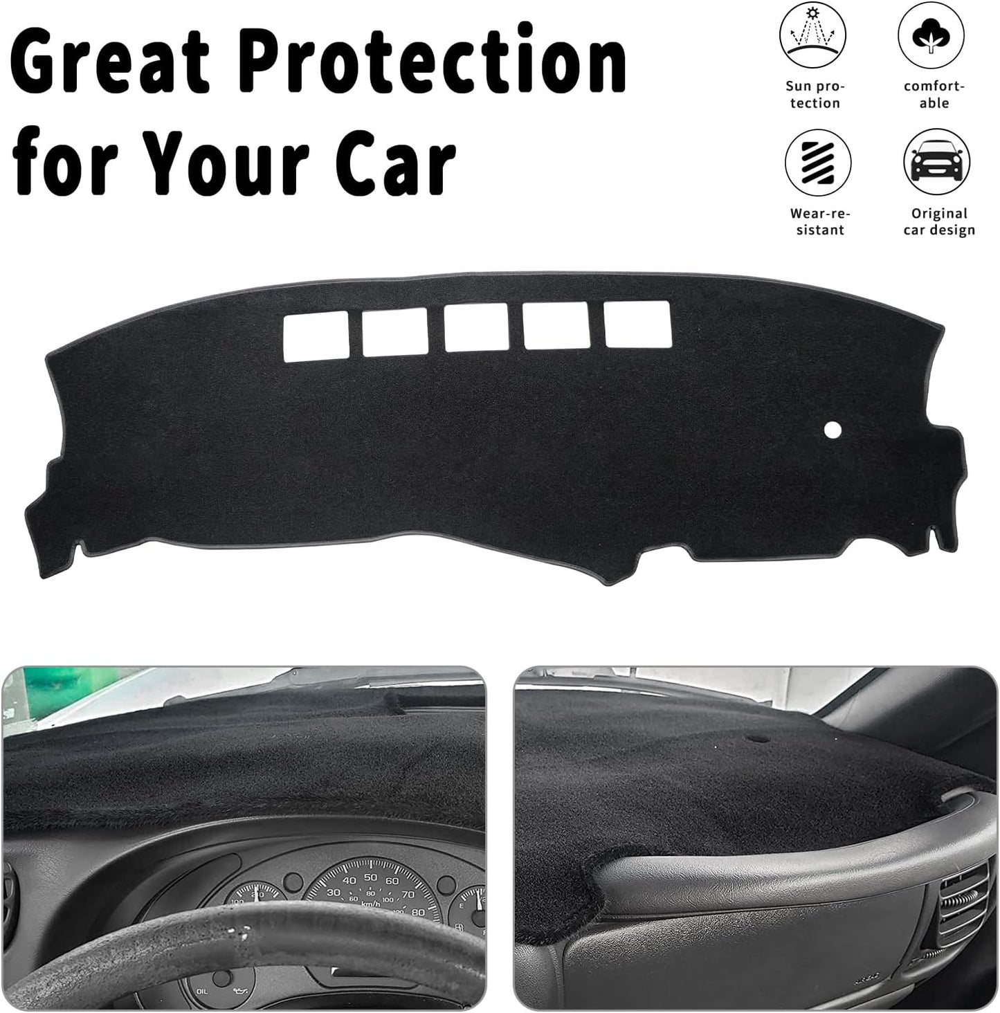 Cubierta salpicadero Chevy S10 GMC Sonoma 98-04 negro