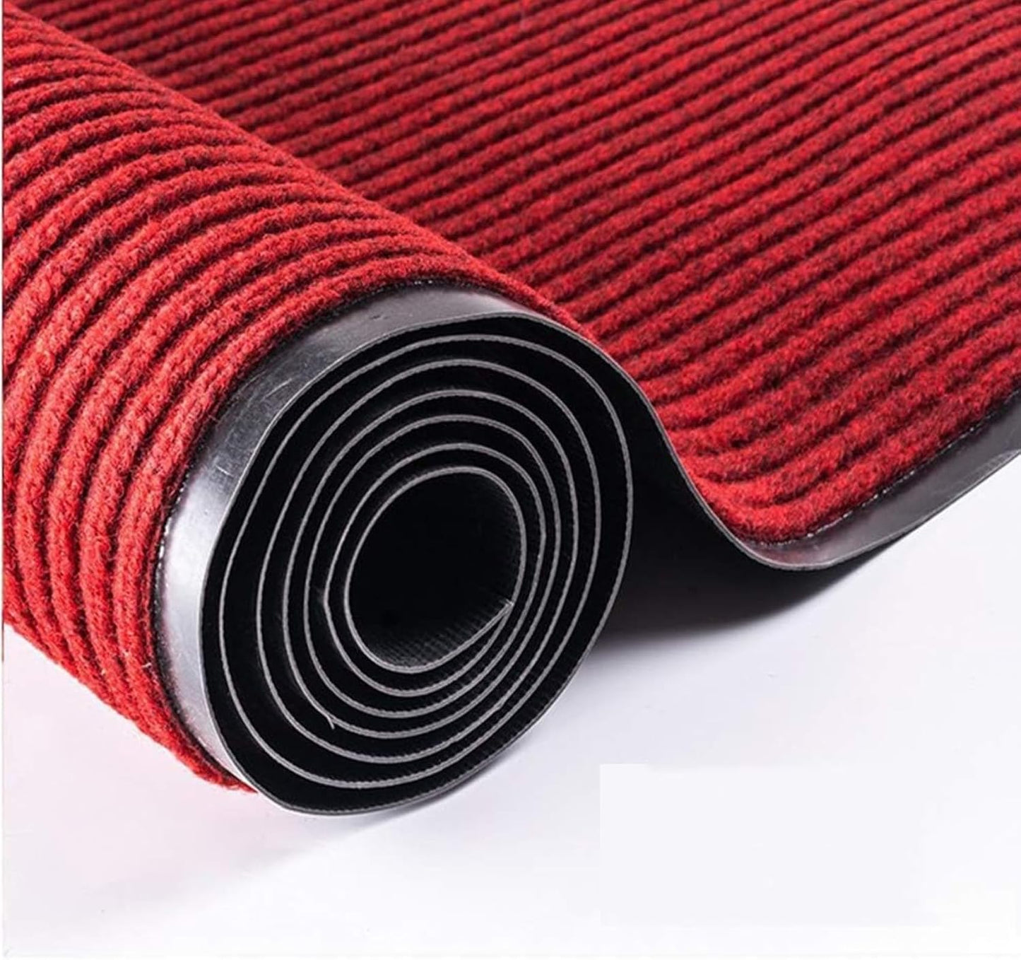 Alfombra pasillo 3x10ft antiderrap goma rojo