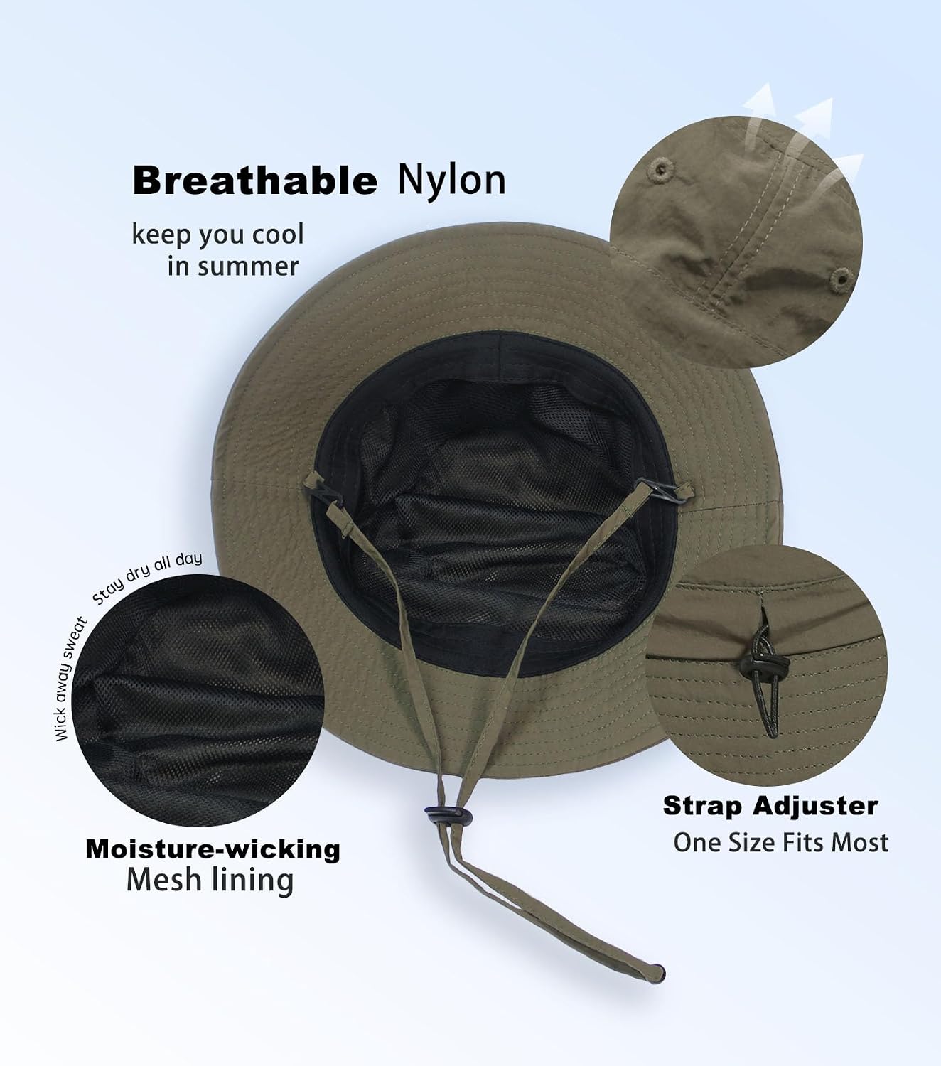 Sombrero pescador impermeable UV para hombre mujer plegable
