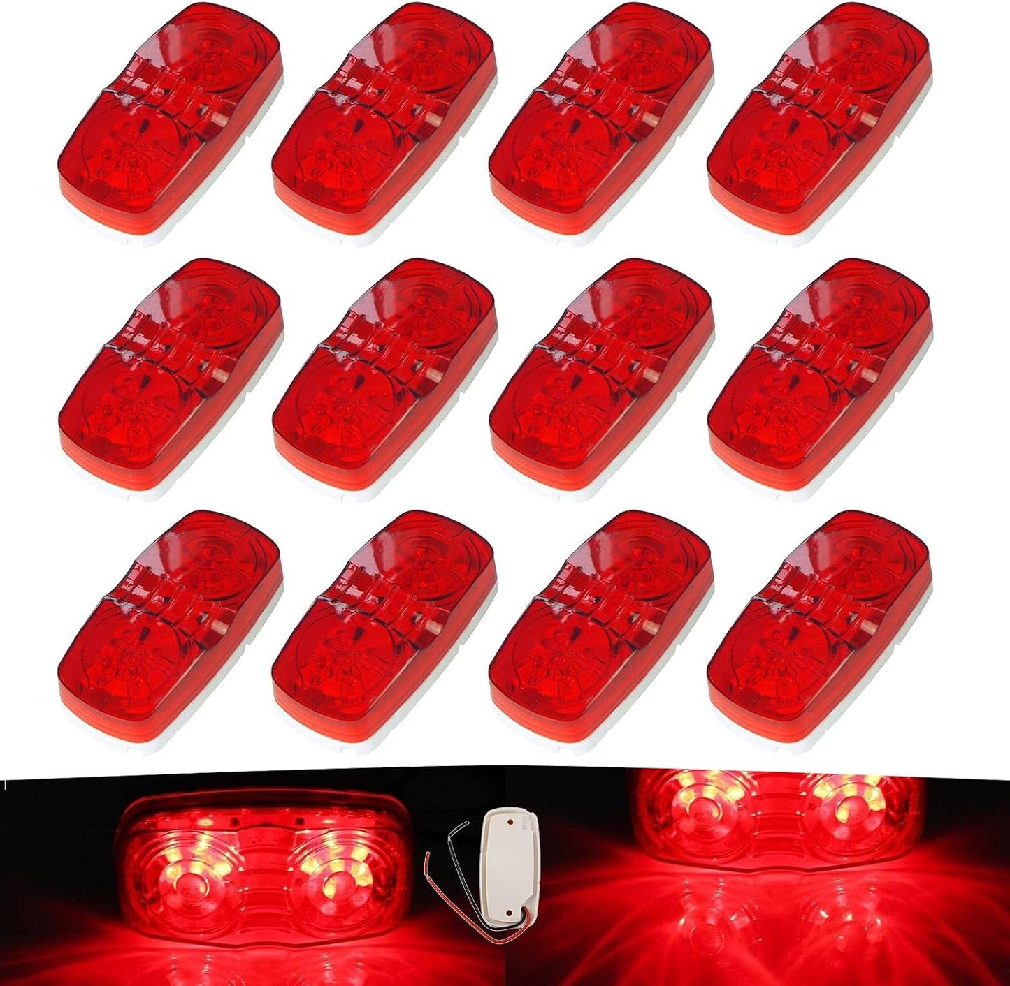 12 Pzas Luz LED para Marcador Lateral RV 12V 10 Led