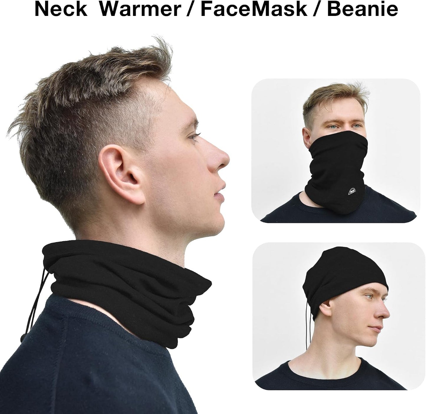Polaina cuello con forro polar gorro esquí ciclismo