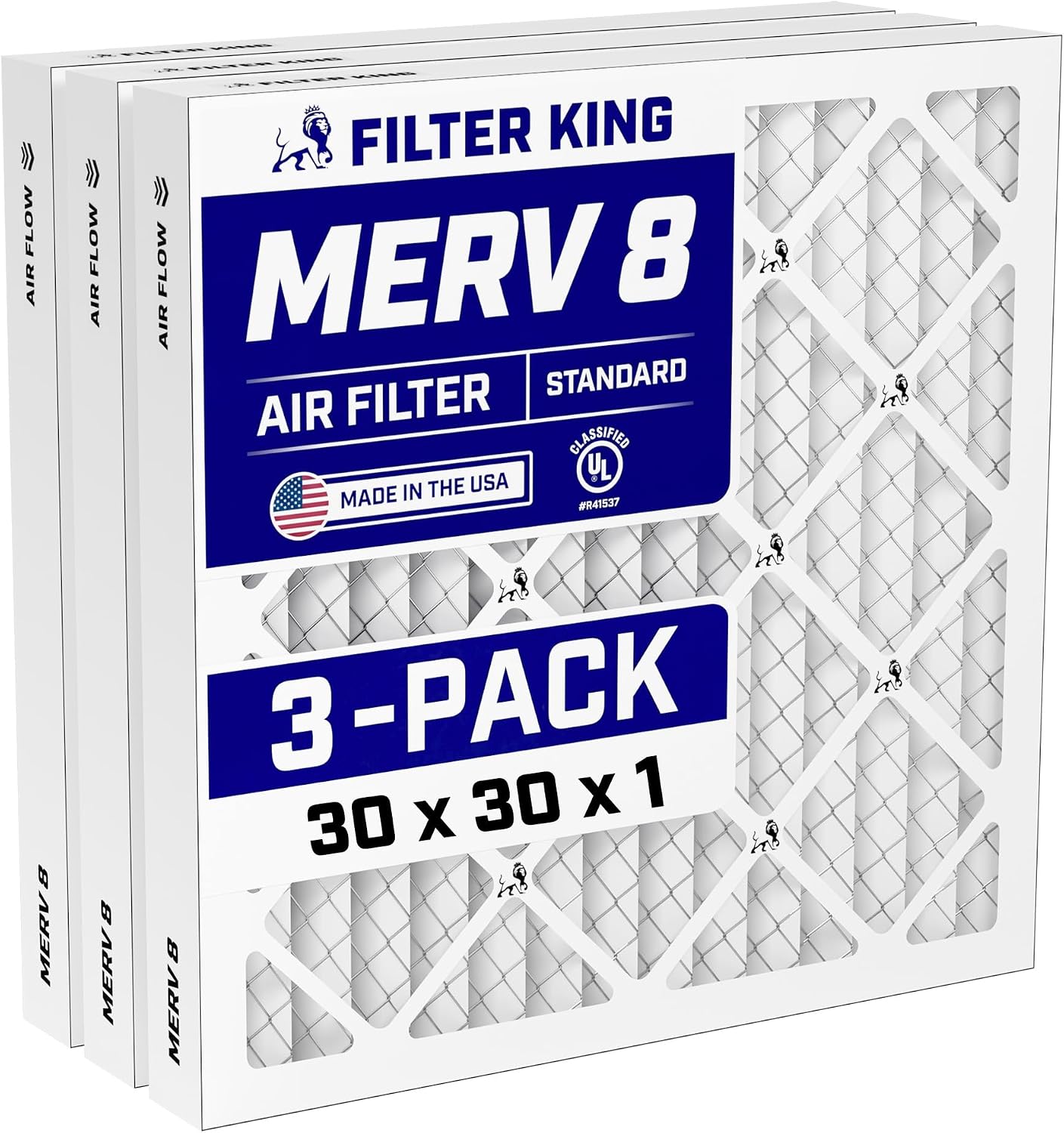 Filtro aire MERV 8 para horno CA 30x30x1 pack 3