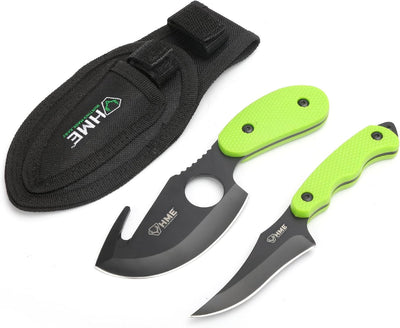 Kit 2 Cuchillos Desollar Campo 3.5pulg Acero 420HC con Funda