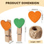 100 Alfileres Corazón Madera 1.4pulg Cordel Yute 100ft Decoración