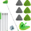 Limpiador pared triangular 82pulg 4 almohadillas microfibra verde