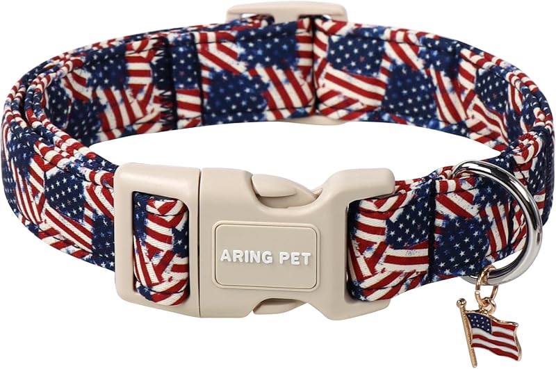 Collar perro bandera USA ajustable 4 de Julio