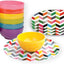 Set 4 platos ensalada melamina 9pulg interiores exteriores