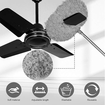 Plumero ventilador 7ft poste extensión ajustable gris
