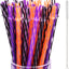 60 Popotes Halloween 9pulg Reutilizables con Cepillo