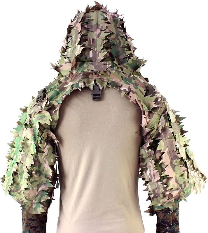 Traje Ghillie camuflaje táctico con capucha
