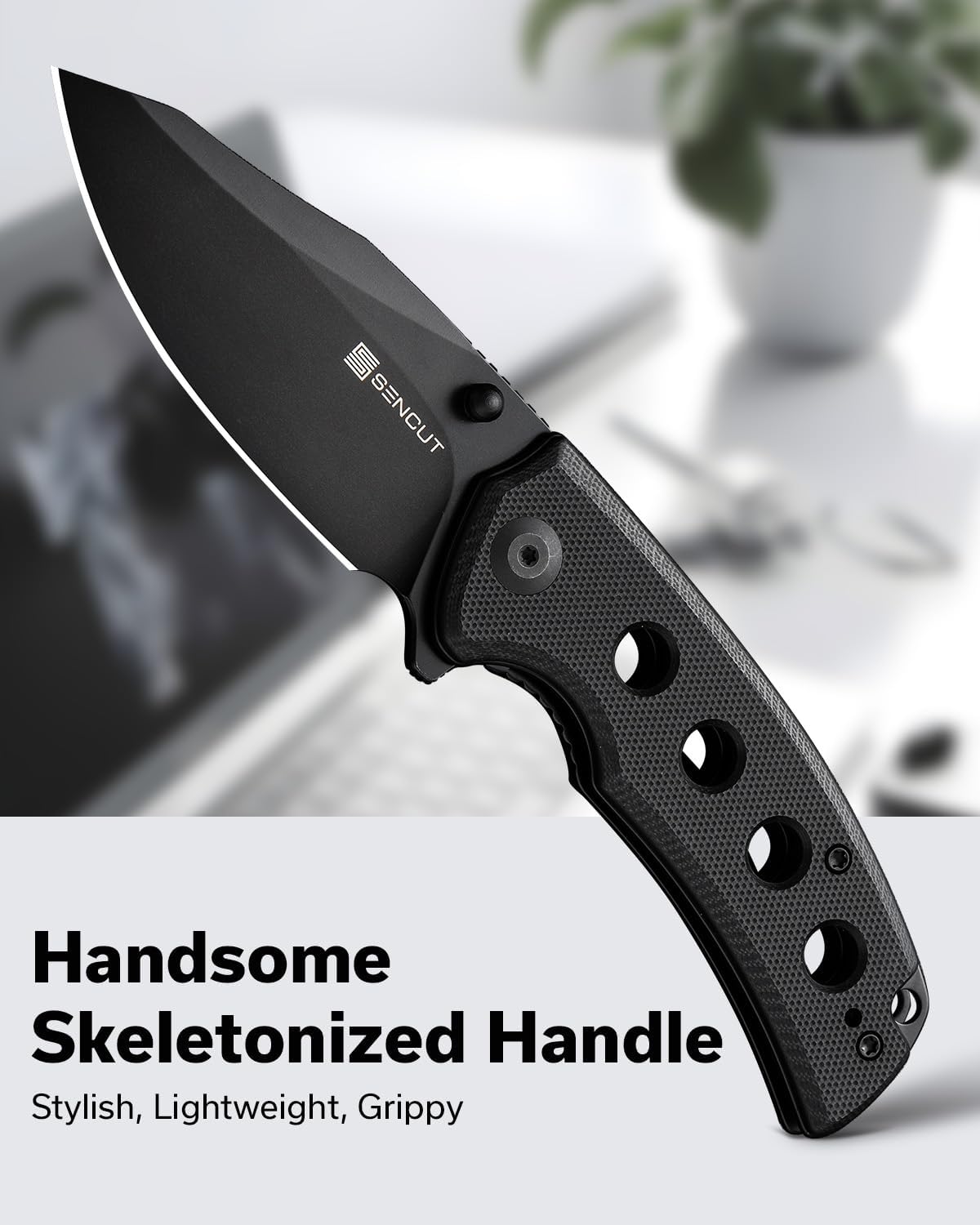 Cuchillo plegable EDC hoja 2.97" mango G10