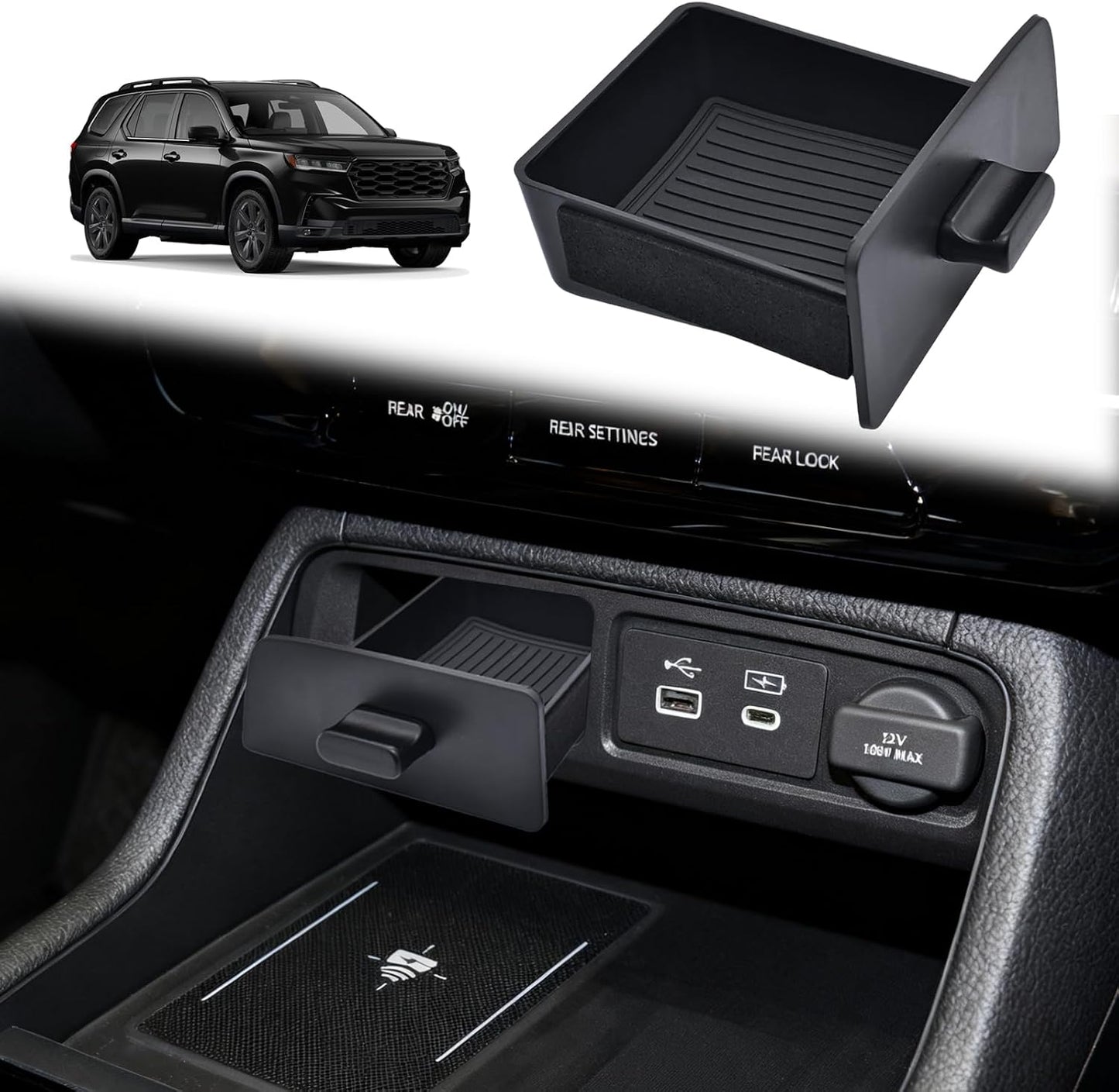 Organiz. cajón Honda Pilot/Passport con compartimento
