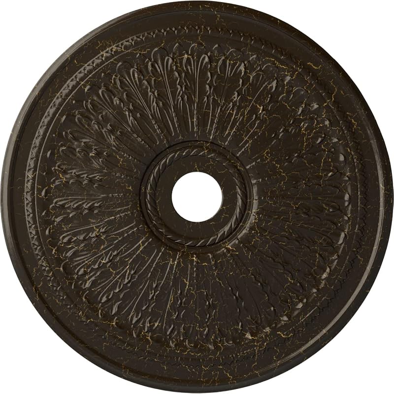 Medallón techo hoja roble 29-1/8x3-5/8"