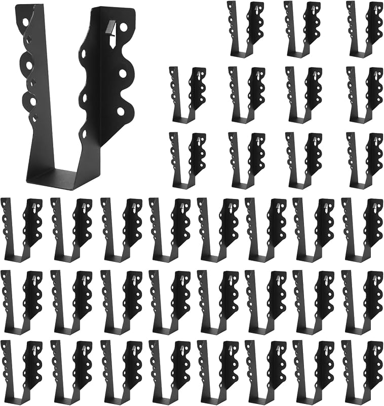 48 Pzas Colgador Viga 5.1x15.2cm Acero Q235B Negro