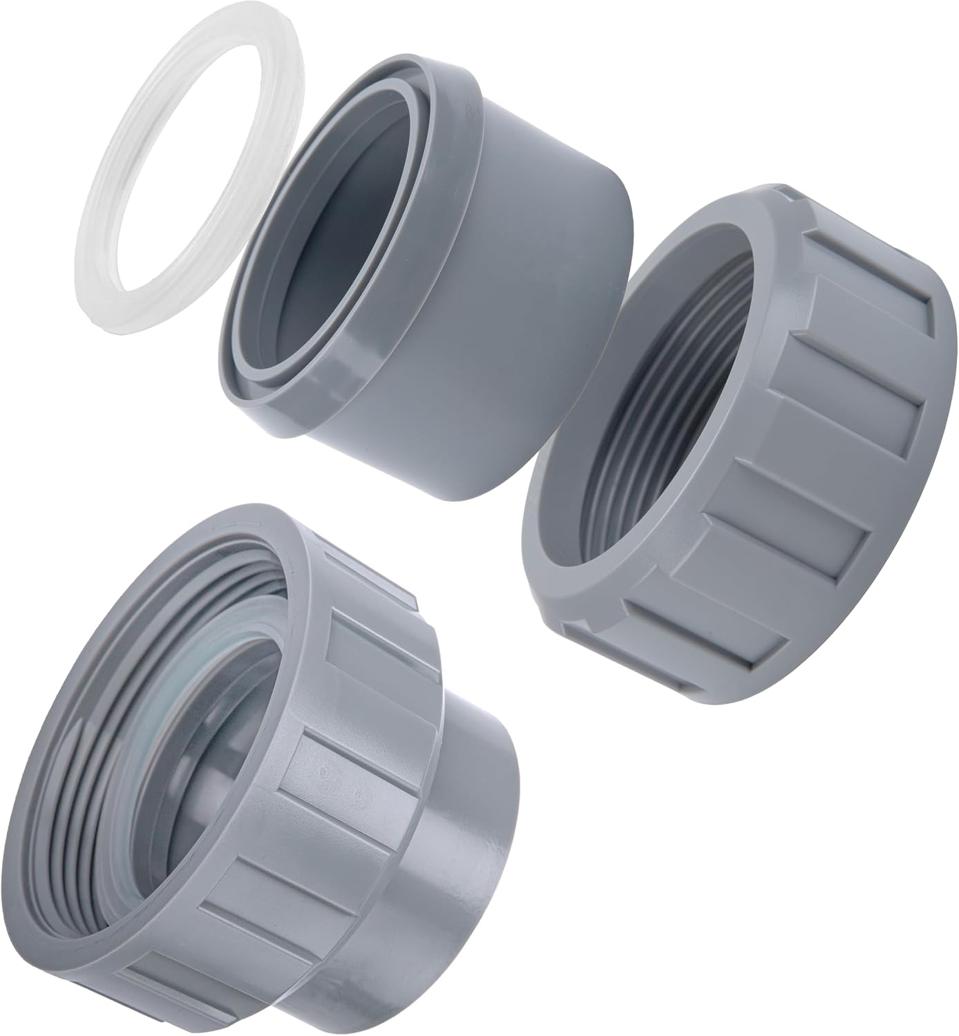 2 Conectores PVC 2 pulg para calentador Raypack