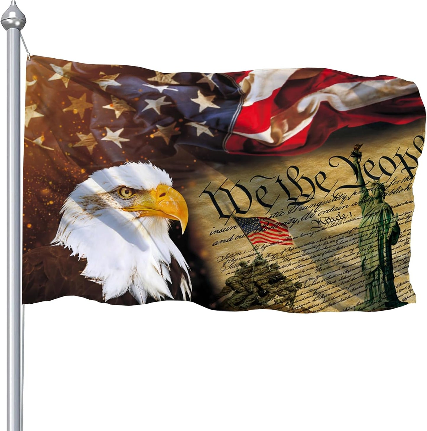 Bandera Estatua Libertad 3x5ft exterior vintage