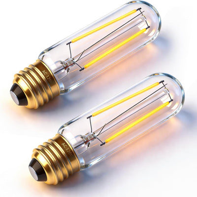 Bombilla LED T10 regulable 4W base E26 blanco cálido para gabinete
