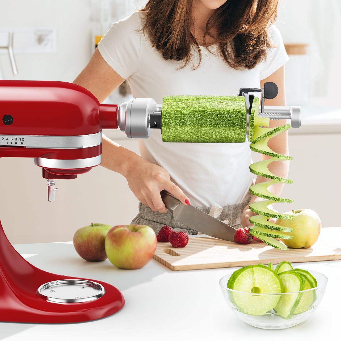 Accesorio espiralizador KitchenAid con pelador y cortador