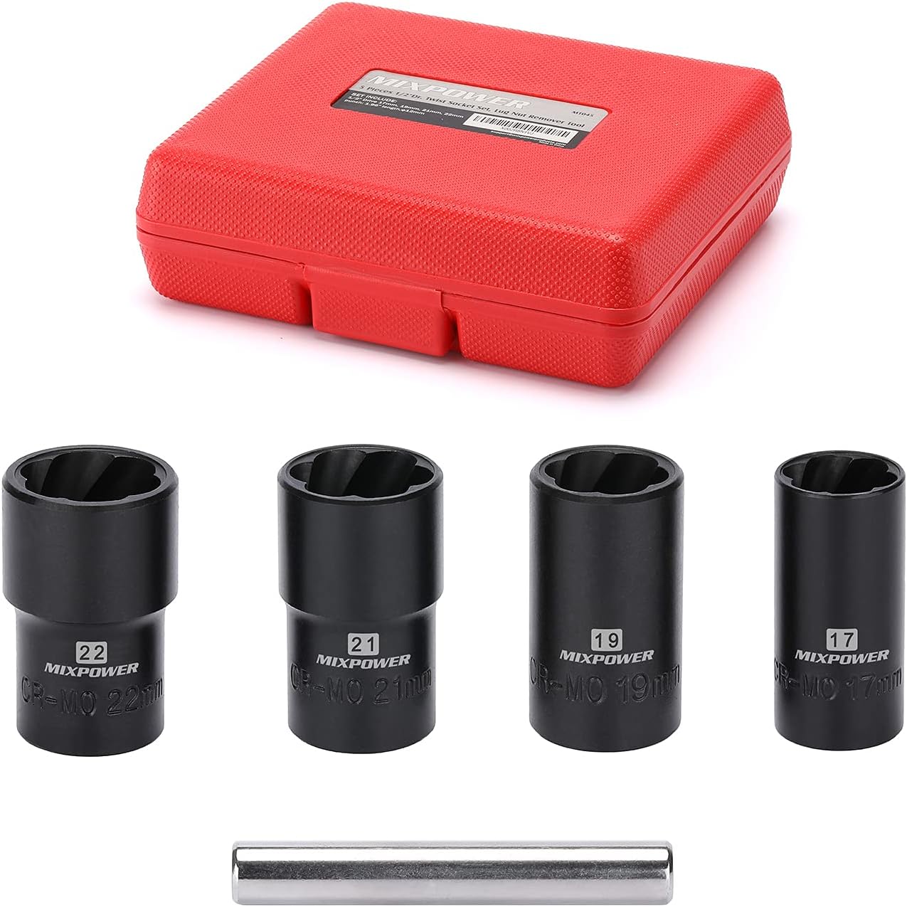 Set 5 Pzas Extractor Tuercas 1/2" 17 19 21