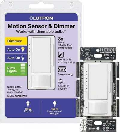 Interruptor atenuador con sensor movimiento baño garaje