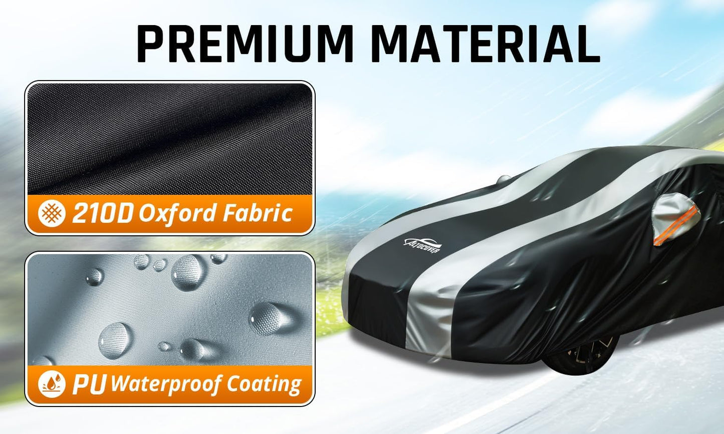 Fundas coche impermeables raya plateada universal