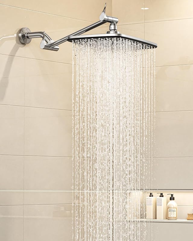 Cabezal ducha lluvia rectangular acero inox 11"