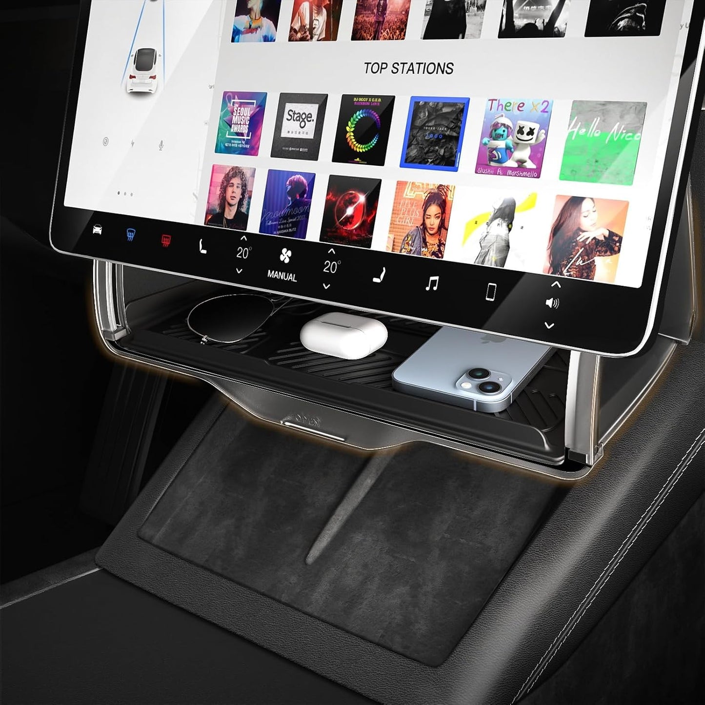 Organiz. privado Model Y y 3 con bandeja Tesla