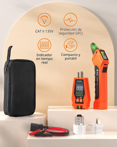 Kit probador disyuntores GFCI 90-135V adaptadores
