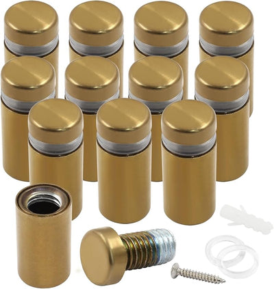 Tornillos separación letrero 1/2x1pulg 12 soportes acrílico