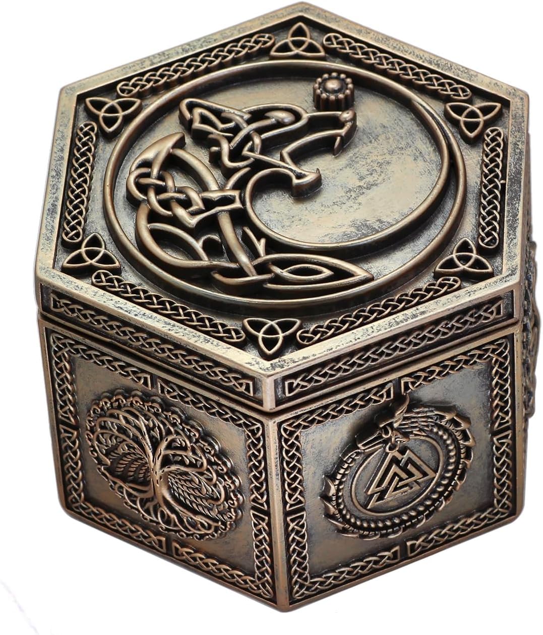Joyero vikingo lobo Yggdrasil regalo