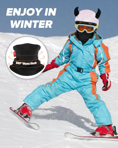 Calentador cuello niños paquete 2 forro polar doble capa invierno