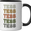 Taza Cerámica Estilo Grunge Retro Negro/Blanco
