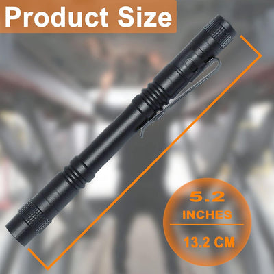 20 Linternas LED Impermeables con Clip Negro