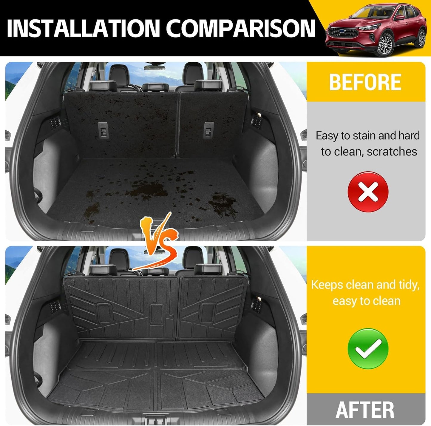Tapete maletero Ford Escape 20-25 alfombrilla carga