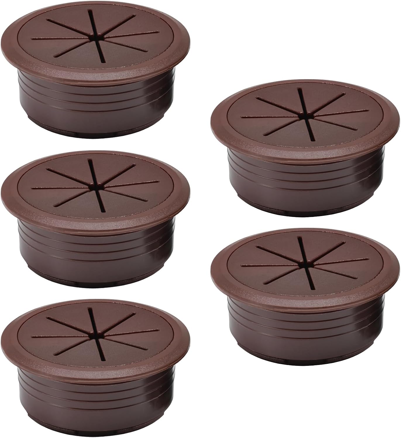 5 Pzas Ojal Plástico ABS para Cable Escritorio Hogar