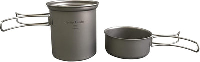 Set cocina titanio con cuenco para acampar