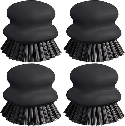 Cepillo platos cerdas nylon pack 4 negros