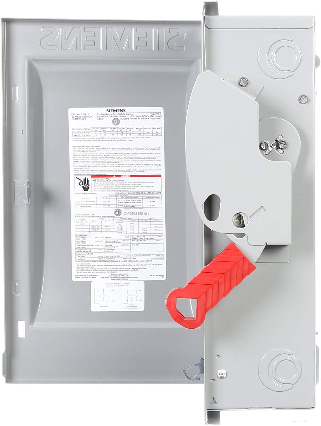Interruptor seguridad Siemens 60A 600V 4 cables