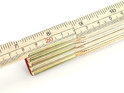 Regla madera plegable 6ft6pulg con medidas métricas carpintero