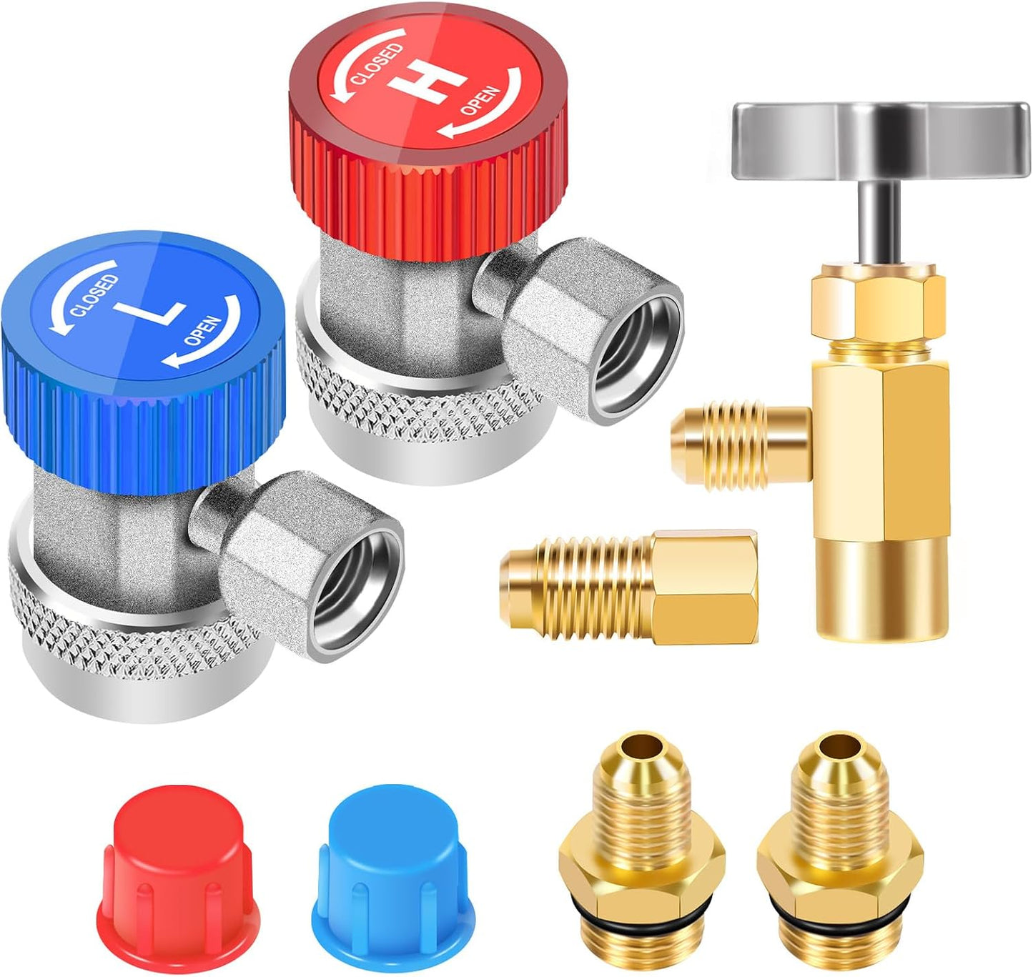 Adaptador R134A con kit herramientas válvula